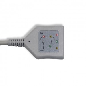 General 6 Pins ECG Trunk Cable, 3 Leads, IEC, G3240DN