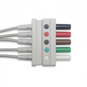 Mindray 0010-30-42727 Leadwire Set ECG 5lead, AHA, Pinch