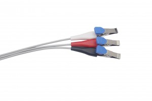 Veterinary ECG cable with flat Clip connection compatible with Contec C80Vet GA3140V