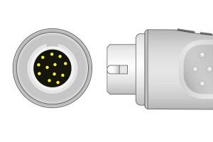 3-lead ECG patient trunk cable for Philips monitors with 12-pin ECG