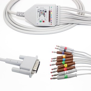 Competitive Price for Medical Device Schiller Ekg Cable With Banana 4.0 Iec 10k Resistor,10 Lead Schiller Ecg Cable